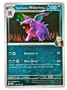 Team Rocket's Nidorino 118/182 Common Normal Destined Rivals Pokemon Card